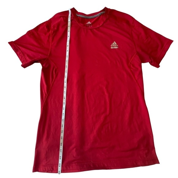 ADIDAS Climalite tech fit Short Sleeve red Athletic Shirt. Size large - Picture 3 of 11